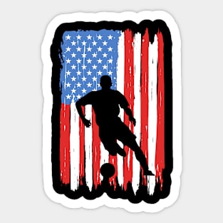 American Flag Soccer Graphic Sticker